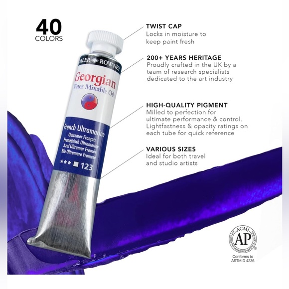 NWT Daler Rowney Georgian Water Mixable Oil Set - Picture 3 of 9